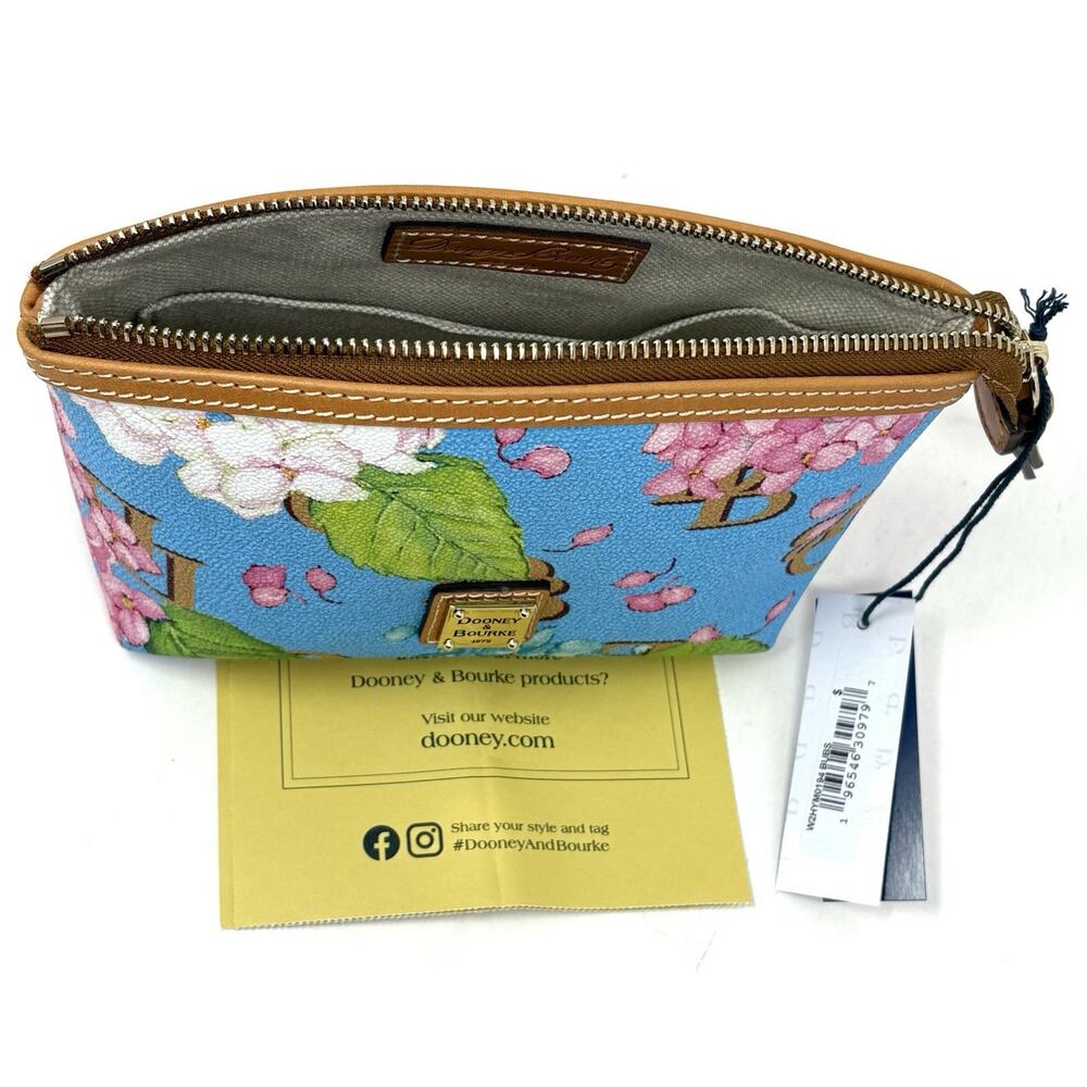 Dooney & Bourke Blue Floral Cosmetic Pouch - Picture 8 of 16